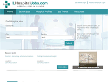 Tablet Screenshot of ilhospitaljobs.com